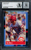 Bo Diaz Autographed 1988 Donruss Card #186 Cincinnati Reds Auto Grade Gem Mint 10 Beckett BAS #13016083