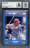 Bo Diaz Autographed 1988 Score Card #206 Cincinnati Reds Auto Grade Gem Mint 10 Beckett BAS #13016090