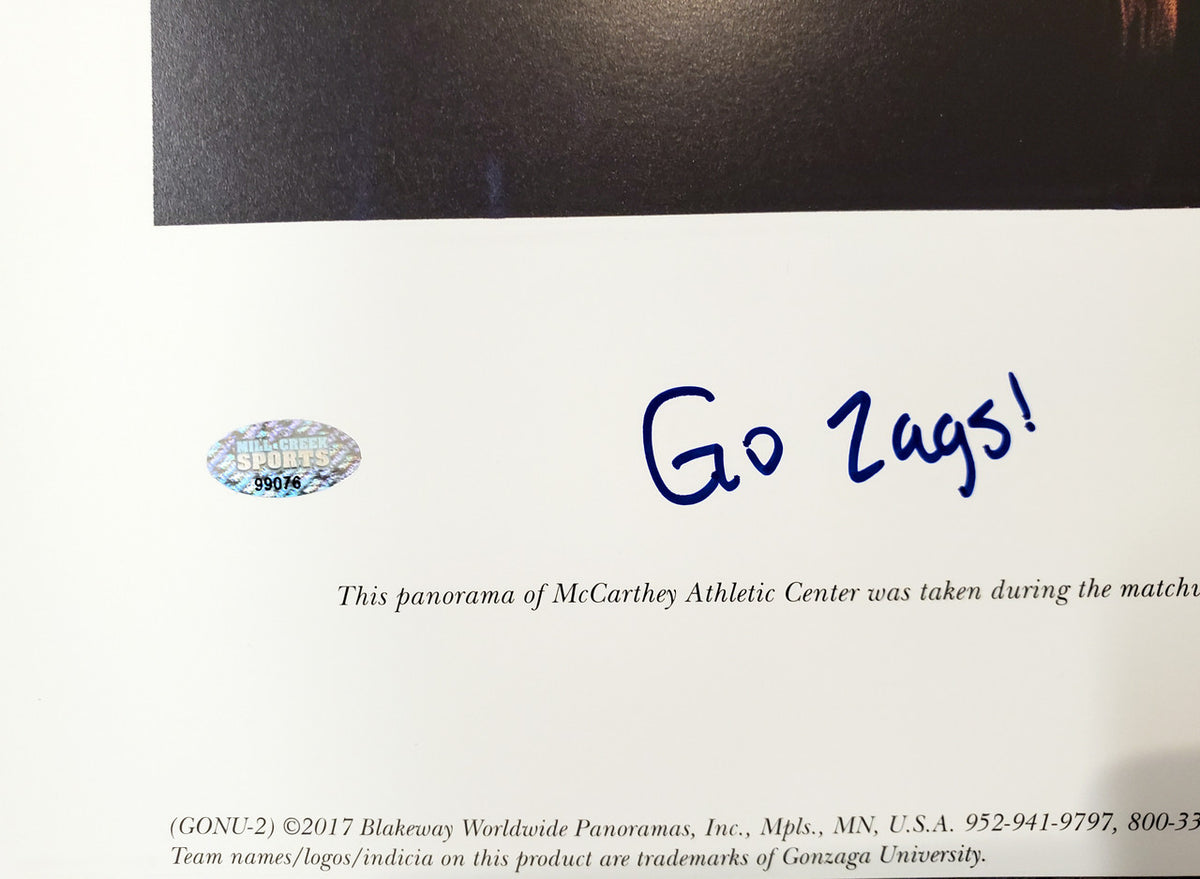 Corey Kispert Autographed 13.5x40 Panoramic Photo Gonzaga Bulldogs "Go Zags!" MCS Holo Stock #194797