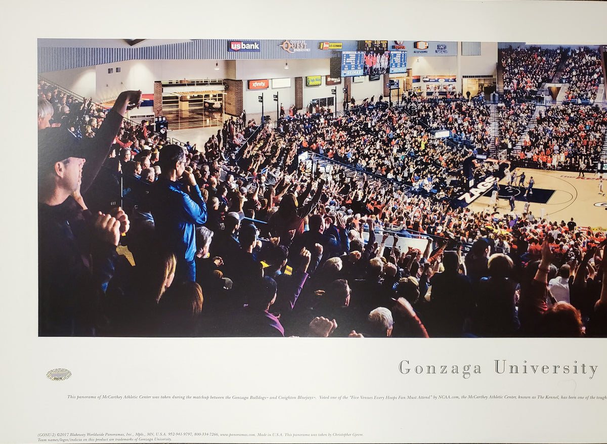 Corey Kispert Autographed 13.5x40 Panoramic Photo Gonzaga Bulldogs MCS Holo Stock #194798
