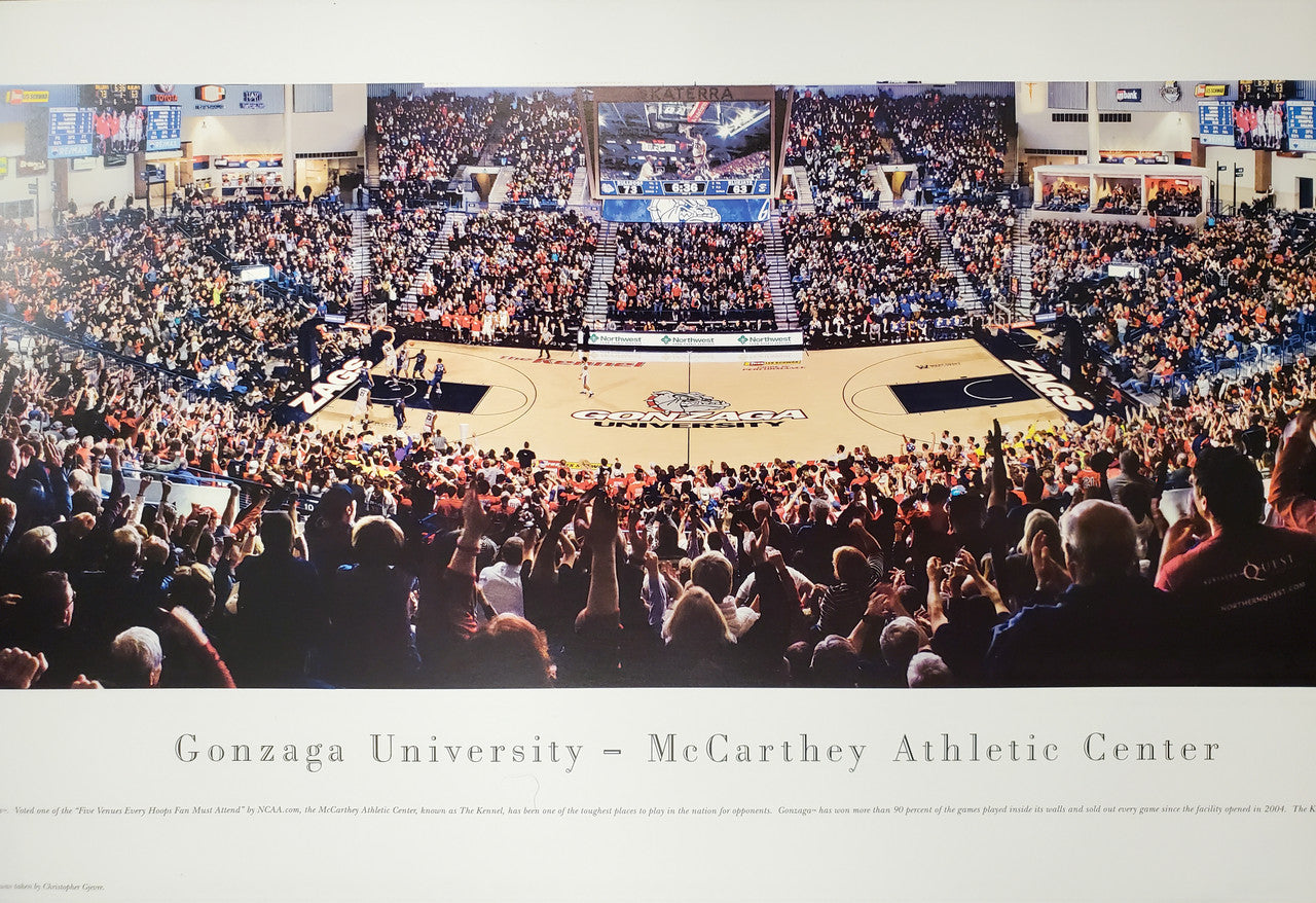 Corey Kispert Autographed 13.5x40 Panoramic Photo Gonzaga Bulldogs "Go Zags!" MCS Holo Stock #194797