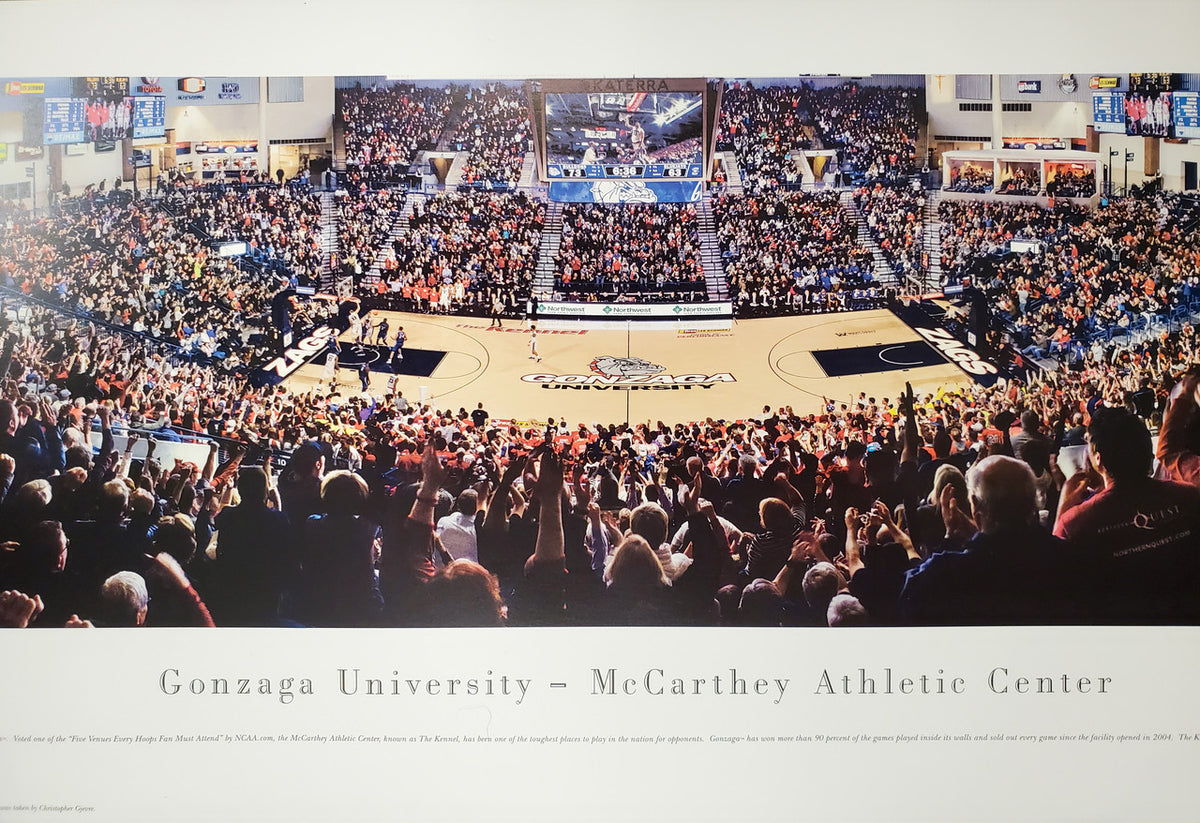 Corey Kispert Autographed 13.5x40 Panoramic Photo Gonzaga Bulldogs MCS Holo Stock #194798