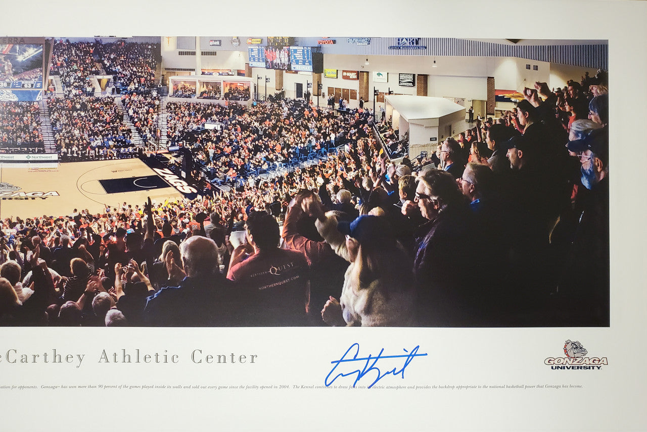 Corey Kispert Autographed 13.5x40 Panoramic Photo Gonzaga Bulldogs MCS Holo Stock #194798