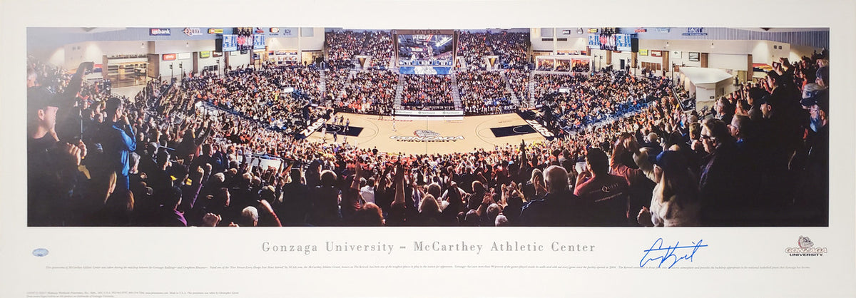 Corey Kispert Autographed 13.5x40 Panoramic Photo Gonzaga Bulldogs MCS Holo Stock #194798