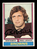 Bob Babich Autographed 1974 Topps Card #376 Cleveland Browns SKU #195431