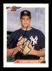 Roberto Bobby Munoz Autographed 1992 Bowman Rookie Card #523 New York Yankees SKU #195722