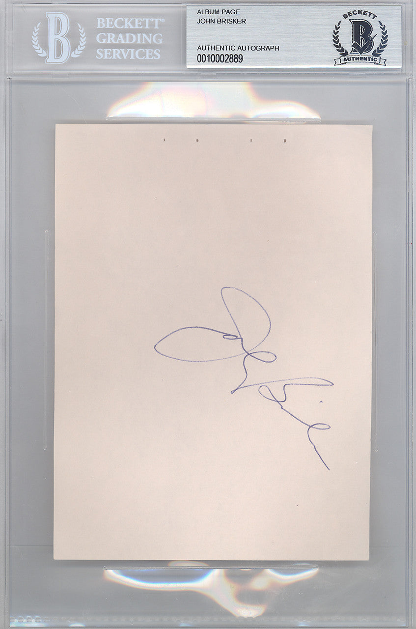 John Brisker Autographed 4.5x6 Album Page Seattle Super Sonics Beckett BAS #10002889