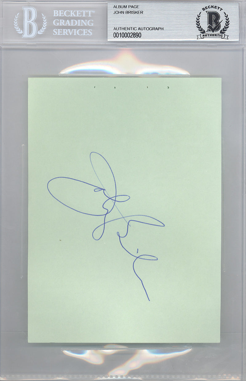 John Brisker Autographed 4.5x6 Album Page Seattle Super Sonics Beckett BAS #10002890