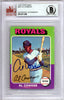 Al Cowens Autographed 1975 Topps Mini Rookie Card #437 Kansas City Royals Beckett BAS #10211286