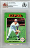 Dale Murray Autographed 1975 Topps Mini Card #568 Montreal Expos Beckett BAS #10211289