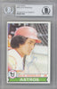 Julio Gonzalez Autographed 1979 Topps Card #268 Houston Astros Beckett BAS #10211572