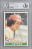 Julio Gonzalez Autographed 1979 Topps Card #268 Houston Astros Beckett BAS #10211573