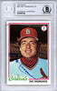 Eric Rasmussen Autographed 1978 Topps Card #281 St. Louis Cardinals Beckett BAS #10447306