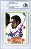 Terry Jackson Autographed 1980 Topps Card #474 New York Giants Beckett BAS #10447822
