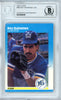 Rey Quinones Autographed 1987 Fleer Card #595 Seattle Mariners Beckett BAS #10540536