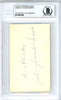 Johnny Vander Meer Autographed 2x3.5 Blank Business Card Cincinnati Reds "Best Wishes" Vintage Playing Days Signature Beckett BAS #10541080