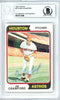 Jim Crawford Autographed 1974 Topps Card #279 Houston Astros Beckett BAS #10712096