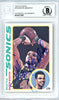 Marvin Webster Autographed 1978-79 Topps Card #19 Seattle Supersonics Beckett BAS #10712267