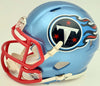 Ryan Tannehill Autographed Tennessee Titans Flash Blue Speed Mini Helmet Beckett BAS QR Stock #197225