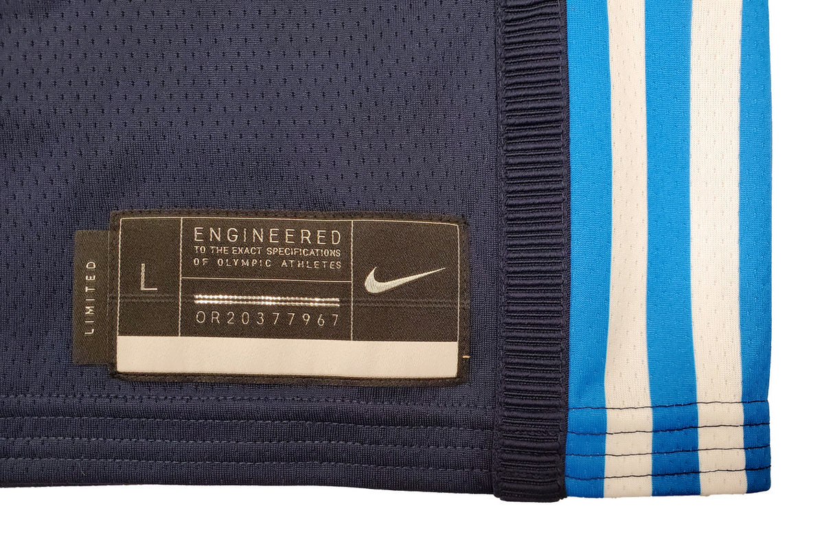 Team Greece Giannis Antetokounmpo Autographed Blue Nike Jersey Size L Beckett BAS QR Stock #197444