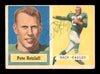 Pete Retzlaff Autographed 1957 Topps Rookie Card #2 Philadelphia Eagles SKU #198071