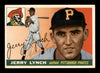 Jerry Lynch Autographed 1955 Topps Card #142 Pittsburgh Pirates SKU #198326