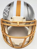 Drew Brees Autographed New Orleans Saints Flash Silver Speed Mini Helmet "SB XLIV MVP" Beckett BAS QR Stock #197458