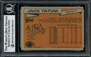 Jack Tatum Autographed 1981 Topps Card #8 Houston Oilers Beckett BAS #11076771