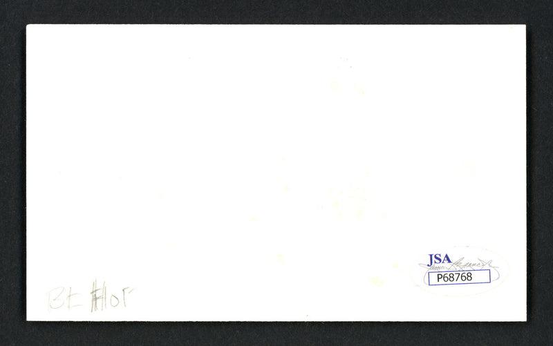 Roger Brown Autographed 3x5 Index Card Indiana Pacers "Best Of Luck" JSA #P68768
