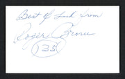 Roger Brown Autographed 3x5 Index Card Indiana Pacers "Best Of Luck" JSA #P68768