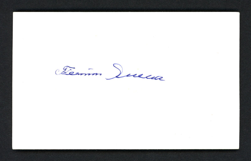Fermin Mike Guerra Autographed 3x5 Index Card Philadelphia A's, Washington Senators JSA SOA SKU #111172