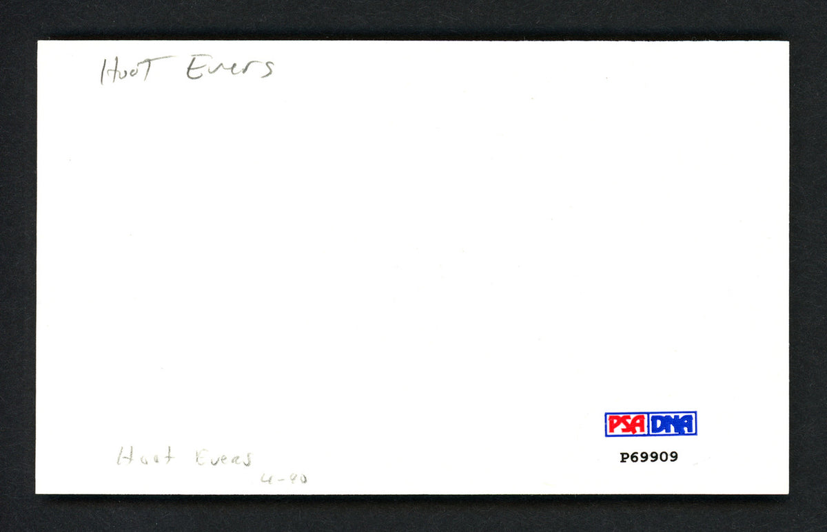 Hoot Evers Autographed 3x5 Index Card Detroit Tigers, Boston Red Sox PSA/DNA #P69909