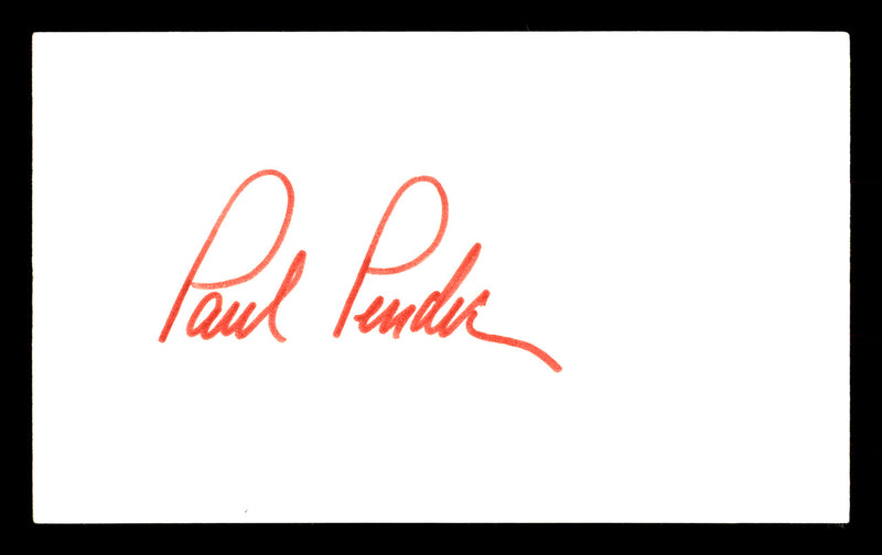 Paul Pender Autographed 3x5 Index Card Middleweight Champ SKU #179710