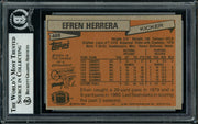 Efren Herrera Autographed 1981 Topps Card #469 Seattle Seahawks Beckett BAS #11317585