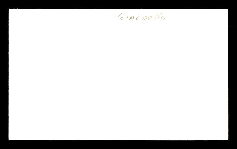 Joey Giardello Autographed 3x5 Index Card Middleweight Champ "Best Of Luck" SKU #179716