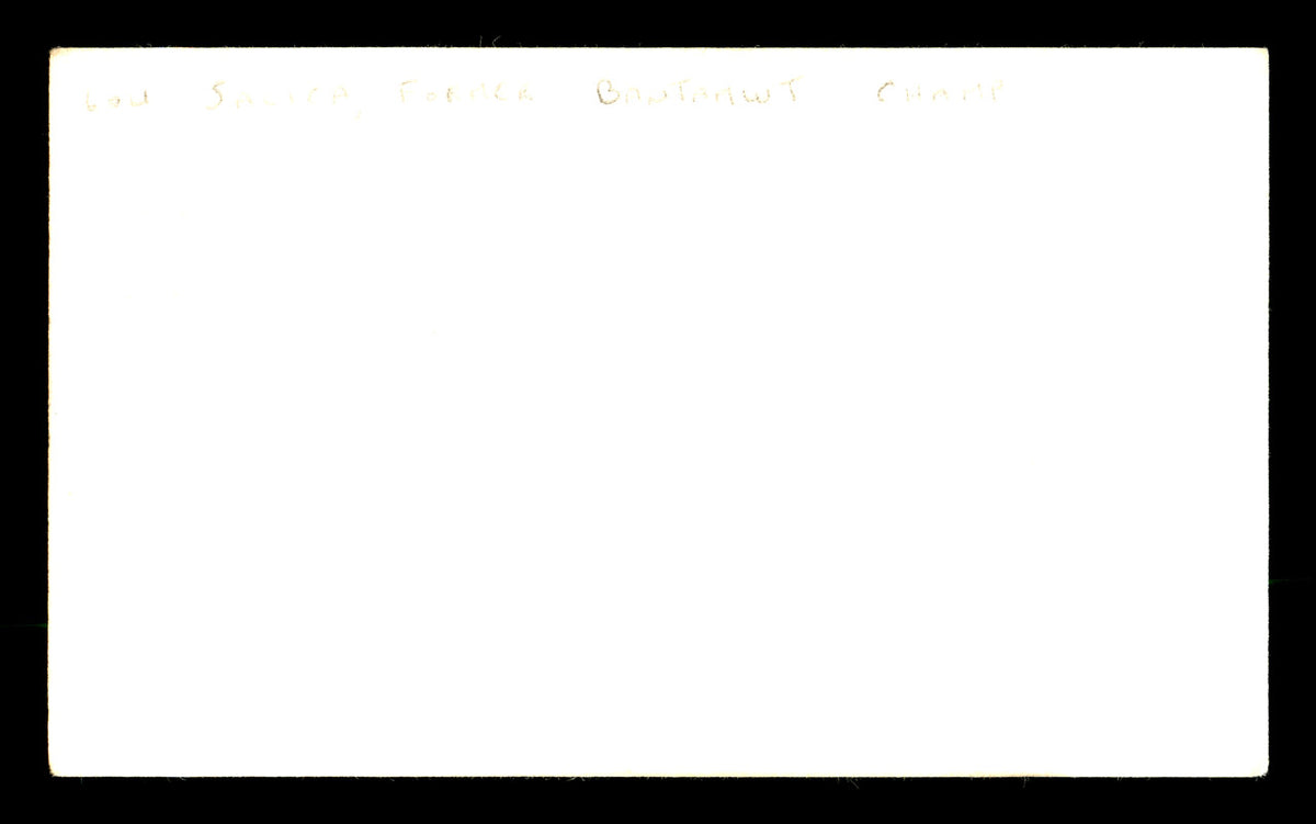 Louis "Lou" Salica Autographed 3x5 Index Card Bantamweight Champ SKU #179718