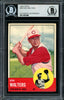 Ken Walters Autographed 1963 Topps High Number Card #534 Cincinnati Reds "Best Wishes" Beckett BAS #11481988