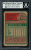 Tom Carroll Autographed 1975 Topps Card #507 Cincinnati Reds Beckett BAS #11482138
