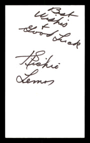 Richie Lemos Autographed 3x5 Index Card Featherweight Champ "Best Wishes" SKU #179724