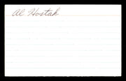 Al Hostak Autographed 3x5 Index Card Middleweight Champ SKU #179729