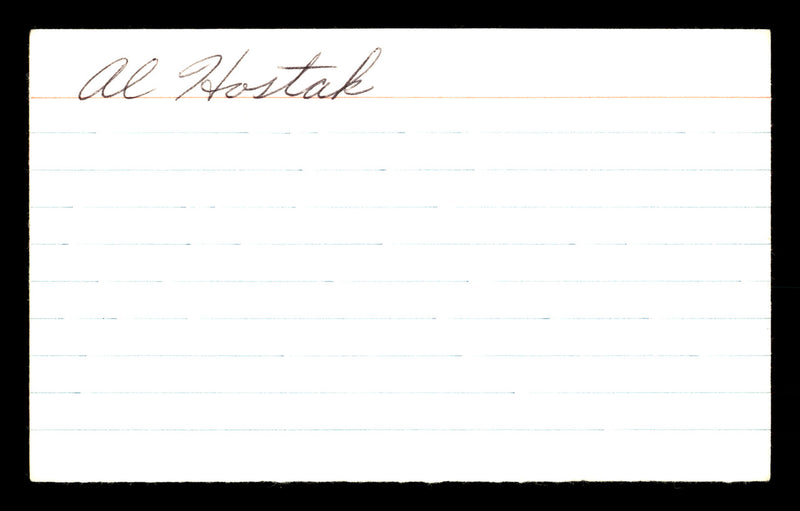 Al Hostak Autographed 3x5 Index Card Middleweight Champ SKU #179729
