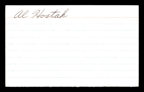 Al Hostak Autographed 3x5 Index Card Middleweight Champ SKU #179729