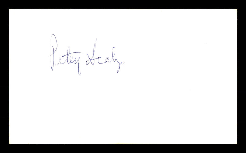 Petey Scalzo Autographed 3x5 Index Card Featherweight Champ SKU #179730