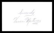 Vince Martinez Autographed 3x5 Index Card Boxer SKU #179731