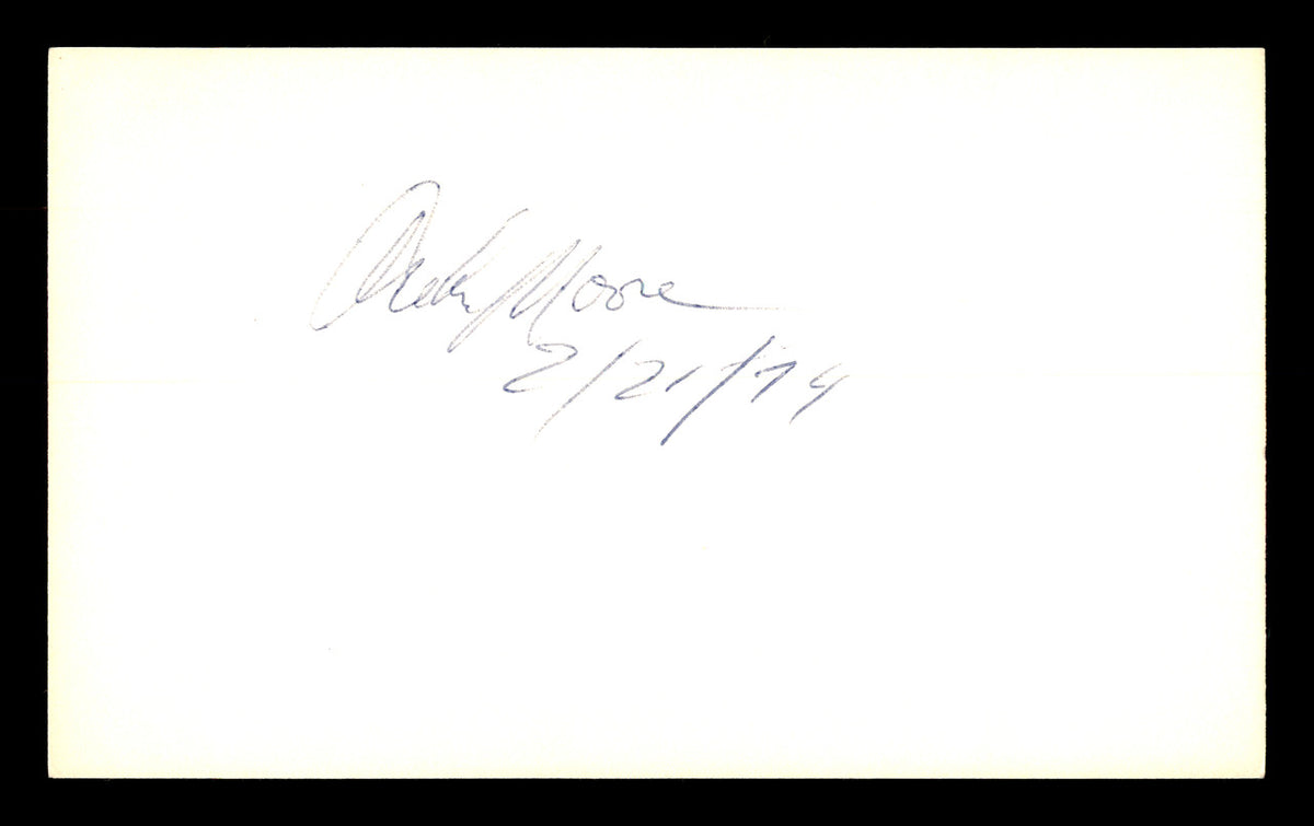 Archie Moore Autographed 3x5 Index Card Light Heavyweight Champ SKU #179734