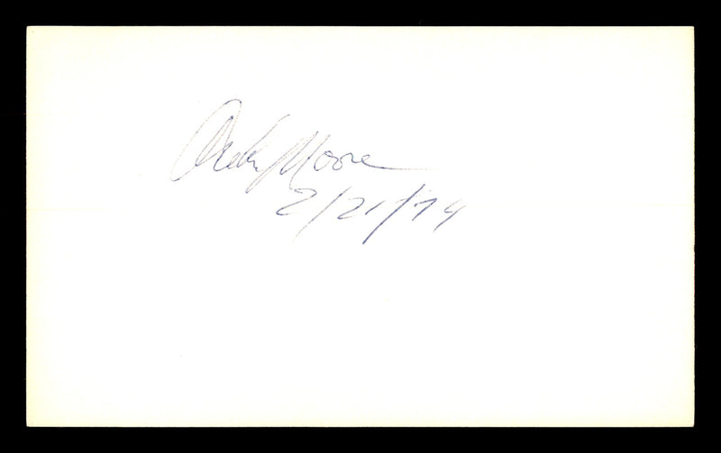 Archie Moore Autographed 3x5 Index Card Light Heavyweight Champ SKU #179734
