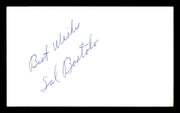 Sal Bartolo Autographed 3x5 Index Card Featherweight Champ "Best Wishes" SKU #179738