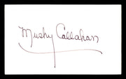 Mushy Callahan Autographed 3x5 Index Card Boxer SKU #179740