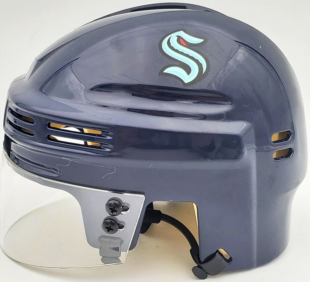 Yanni Gourde Autographed Seattle Kraken Blue Mini Helmet Fanatics Holo Stock #200295
