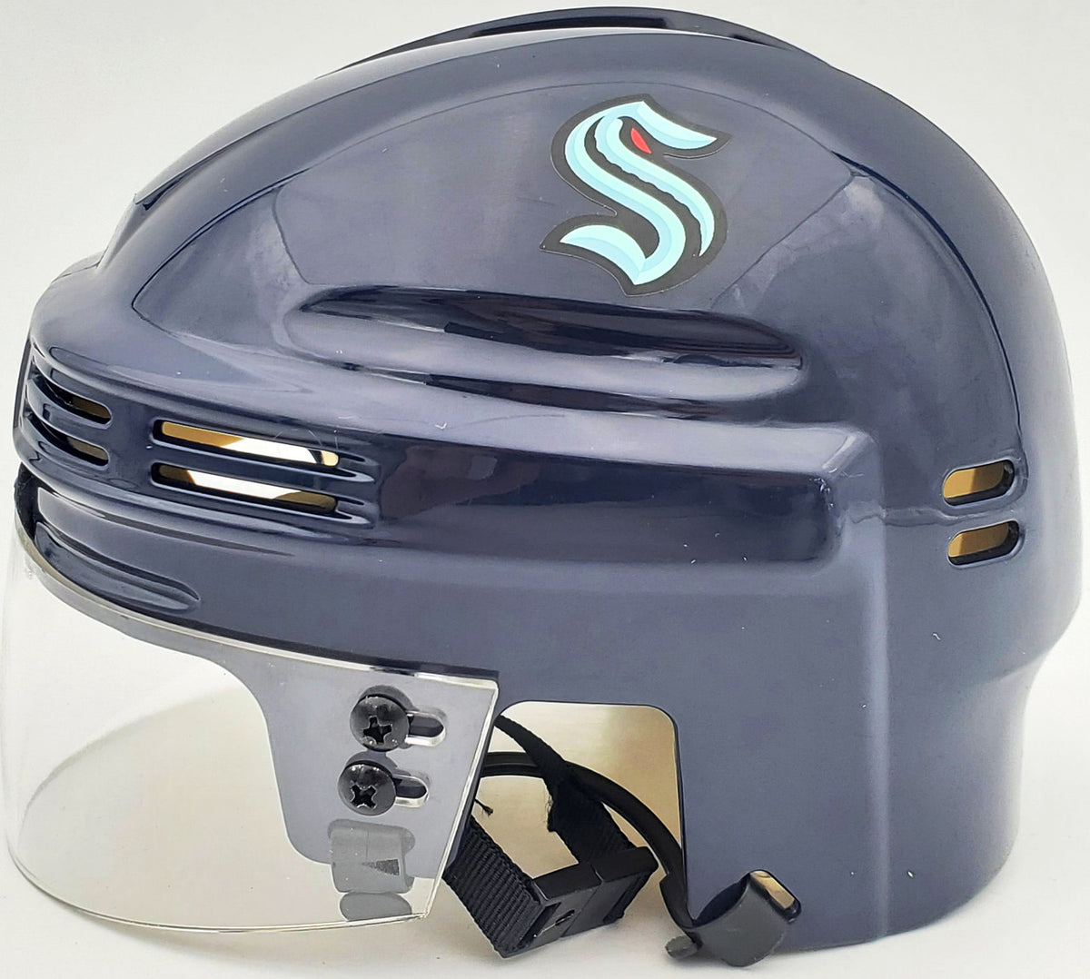 Brandon Tanev Autographed Seattle Kraken Blue Mini Helmet Fanatics Holo Stock #200296
